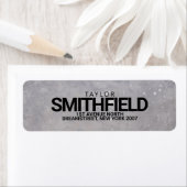 Rustisch betonverf Splatter Return-adres Etiket (Insitu)