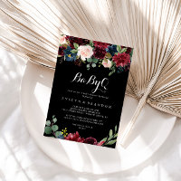 Rustisch Black Botanical BabyQ Baby shower Barbecu