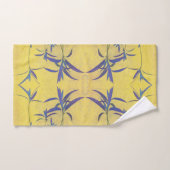Rustisch blauw en geel bad handdoek (Handdoek)