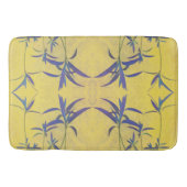 Rustisch blauw en geel badmat (Voorkant)