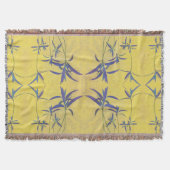 Rustisch blauw en geel deken (Voorkant)