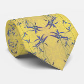 Rustisch blauw en geel stropdas (Opgerold)