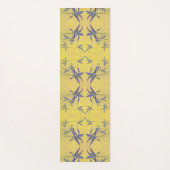 Rustisch blauw en geel yogamat (Voorkant)
