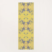 Rustisch blauw en geel yogamat (Achterkant)