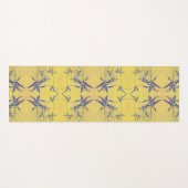 Rustisch blauw en geel yogamat (Voorkant (horizontaal))