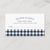 Rustisch blauw geplakt Baby shower Visitekaartje (Voorkant)