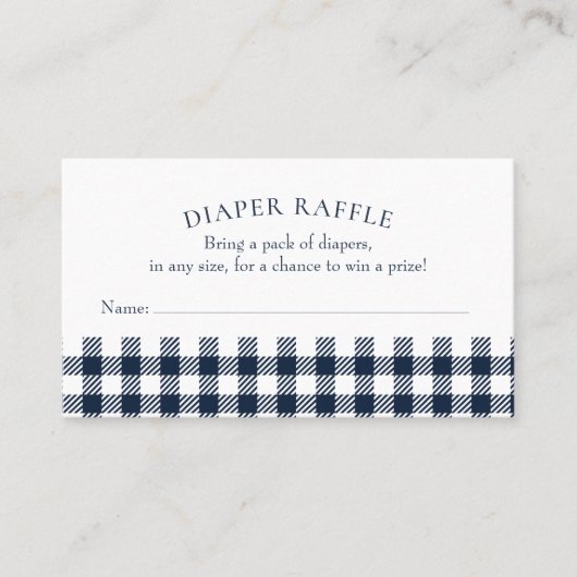 Rustisch blauw geplakt Baby shower Visitekaartje (Voorkant)