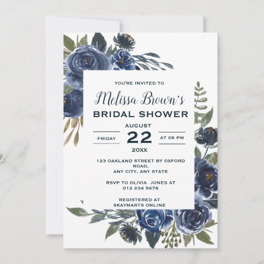 Rustisch Blauw Groen Eucalyptus Floral Vrijgezelle Kaart (Voorkant)