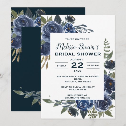 Rustisch Blauw Groen Eucalyptus Floral Vrijgezelle Kaart (Voorkant / Achterkant)