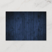 Rustisch blauw hout 2 QR Wedding RSVP - Gegevens Informatiekaartje (Achterkant)