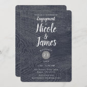 Rustisch blauw Hout Grain modern Barn Vrijgezellen Kaart (Voorkant / Achterkant)