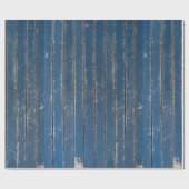 Rustisch blauw houten verpakkingspapier cadeaupapier (Vlak)