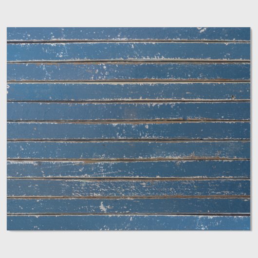 Rustisch blauw houtkool cadeaupapier (Vlak)