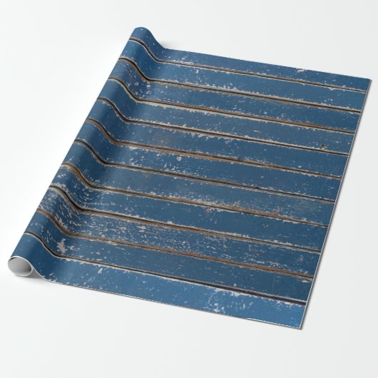 Rustisch blauw houtkool cadeaupapier (Uitgerold)