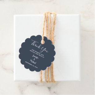 Rustisch blauw land Weddenschap Hartelijk dank Bedankjes Labels