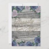 Rustisch blauw mooi landschap rond hout kaart (Achterkant)