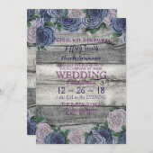 Rustisch blauw mooi landschap rond hout kaart (Voorkant / Achterkant)