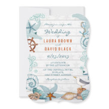 Rustisch blauw Nautical Beach Sand Wedding