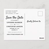 Rustisch blauw Roos Floral sparen de Datum Briefkaart (Achterkant)