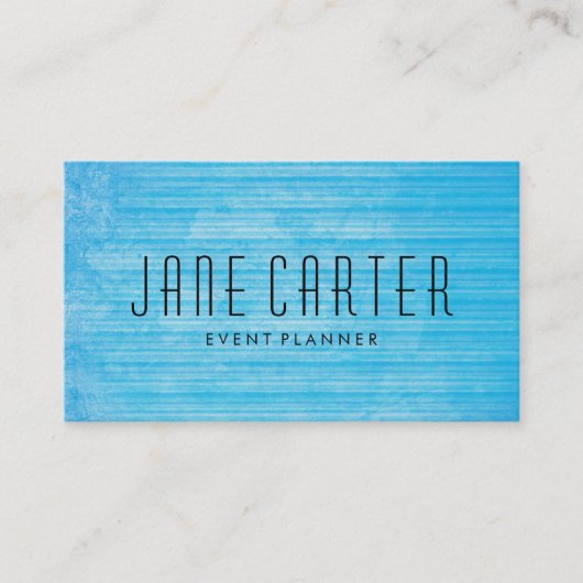 Rustisch blauw visitekaartje (Voorkant)