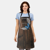 Rustisch blauw vlinder, speciaal Schort (Gedragen)