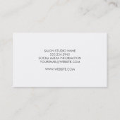 Rustisch Blauw Witte Stripes Modern Visitekaartje (Achterkant)