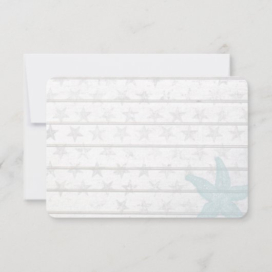 Rustisch blauw Wooden Nautisch strand | RSVP Wedde (Achterkant)