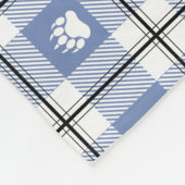 Rustisch blauw zwart-wit Beer flatel patroon Fleece Deken (Hoek)