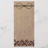 Rustisch Blauwgroen Duits Daisy Country Wedding Pr Programmakaart (Achterkant)