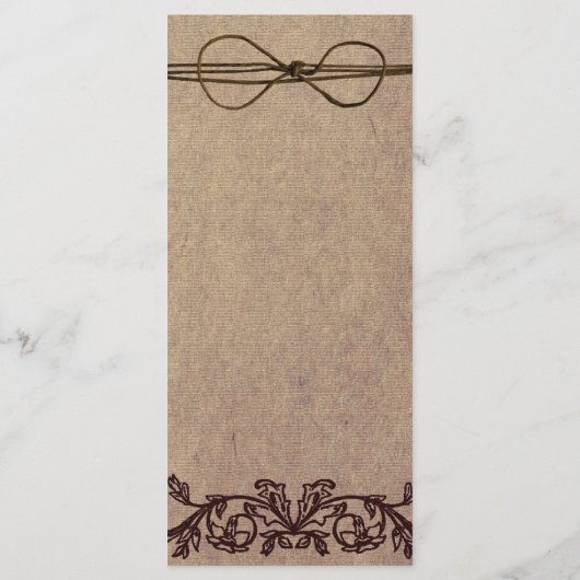 Rustisch Blauwgroen Duits Daisy Country Wedding Pr Programmakaart (Achterkant)