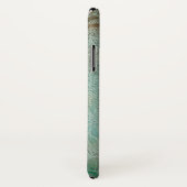  Rustisch Blauwgroen Faux Monogram Case-Mate iPhone Case (Achterkant / rechts)