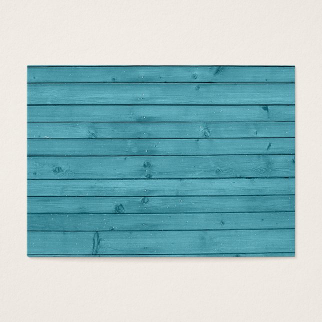 Rustisch Blauwgroen hout Visitekaartje (Voorkant)