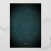 Rustisch Blauwgroen | SINAASAPPEL | Rode Floral Bo Folie Uitnodiging (Achterkant)