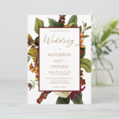 Rustisch Blauwgroen | SINAASAPPEL | Rode Floral Bo Kaart (Staand voorkant)