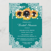 Rustisch Blauwgroen Vrijgezellenfeest zonnebloempe Kaart (Voorkant / Achterkant)