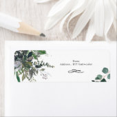 Rustisch Blue Gum Eucalyptus Return Address Etiket (Insitu)