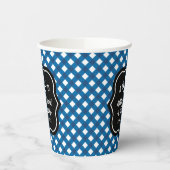Rustisch Blue I Do BBQ Custom Wedding Monogram Papieren Bekers (Links)