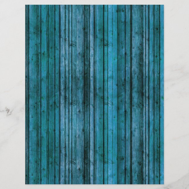 Rustisch Blue Wood Craft Paper (Voorkant)