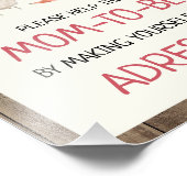 Rustisch Boerderij Adressee Baby shower Sign Foto Afdruk (Hoek)