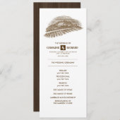 Rustisch Boerderij, Barn Wood Wedding Programme Programmakaart (Voorkant / Achterkant)