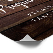 Rustisch Boerderij Country Wood, Black, Wedding Pr Poster (Hoek)