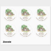 Rustisch Boerderij Dierlijk Baby shower Ronde Sticker (Vel)