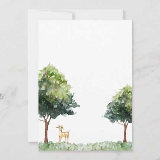 Rustisch Boerderij Dierlijk geslacht Neutraal Baby Kaart (Achterkant)