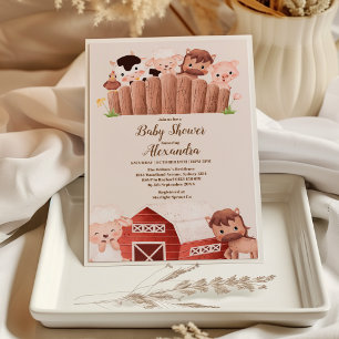Rustisch Boerderij Dierlijk geslacht Neutraal Baby Kaart