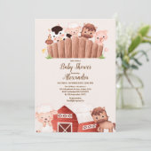 Rustisch Boerderij Dierlijk geslacht Neutraal Baby Kaart (Staand voorkant)