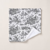  Rustisch Boerderij Frans Toile-Black & White Bad Handdoek (Wasdoekje)