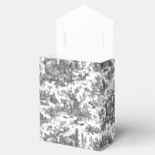  Rustisch Boerderij Frans Toile-Black & White Bedankdoosjes (Geopend)