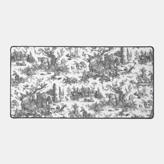  Rustisch Boerderij Frans Toile-Black & White Bureaumat (Voorkant)