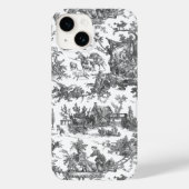 Rustisch Boerderij Frans Toile-Black & White Case-Mate iPhone Case (Achterkant)