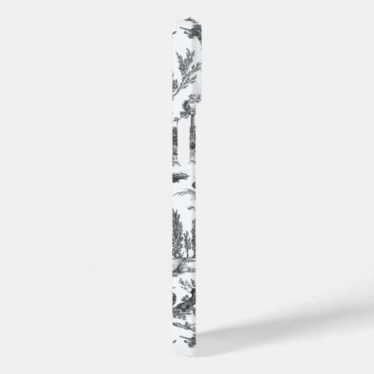 Rustisch Boerderij Frans Toile-Black & White Case-Mate iPhone Case (Achterkant / Rechts)